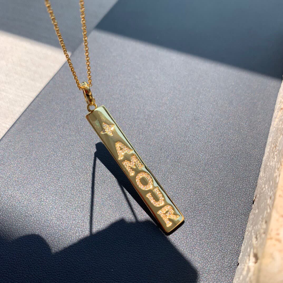 APM Monaco Amour Bar Pendant Necklace
